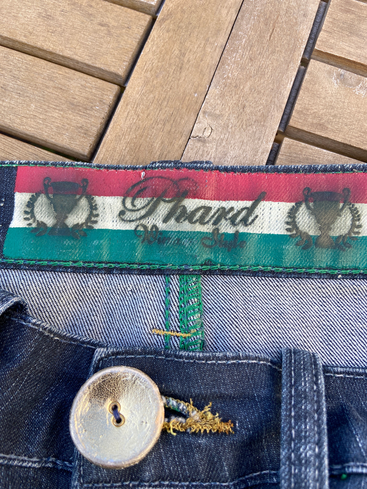 Vintage 00s Pleated Denim Skirt - Size UK 10 - Funky Cat