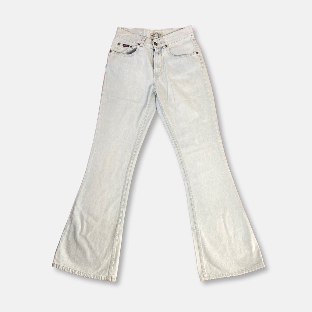 00s Flared Stonewashed Jeans - Size XS - Funky Cat
