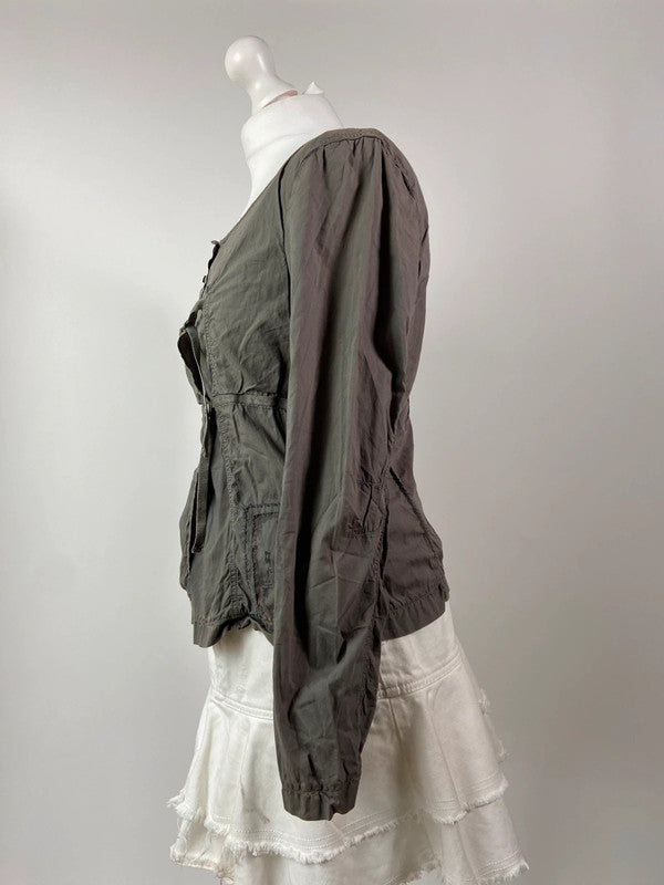 Cop Copine Khaki Deconstructed Top - Size M/L - Funky Cat