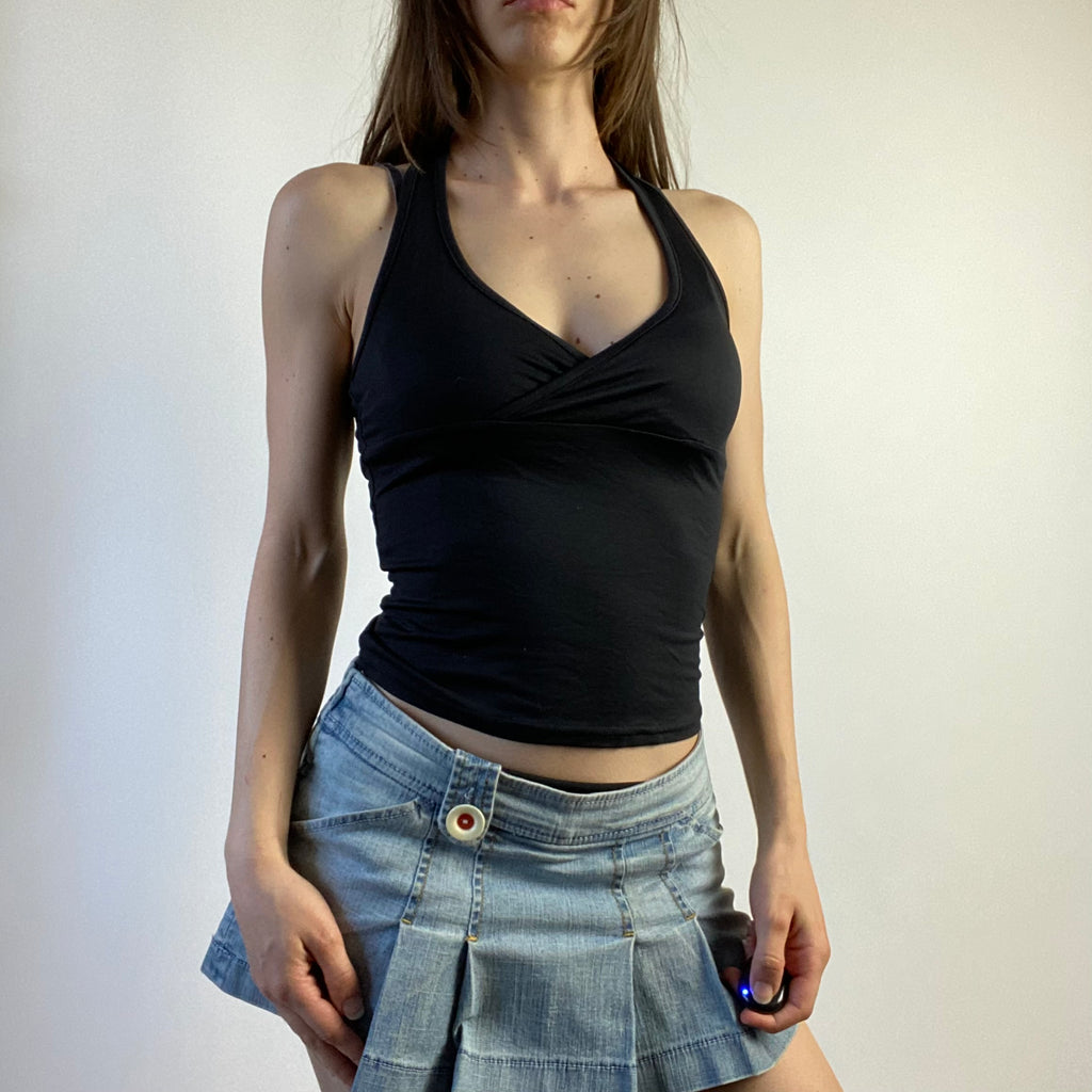 00s Halterneck Top - Size XS - Funky Cat