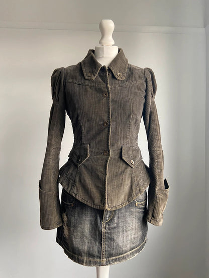 Vintage 00s Whimsical Fitted Jacket - Size S - Funky Cat