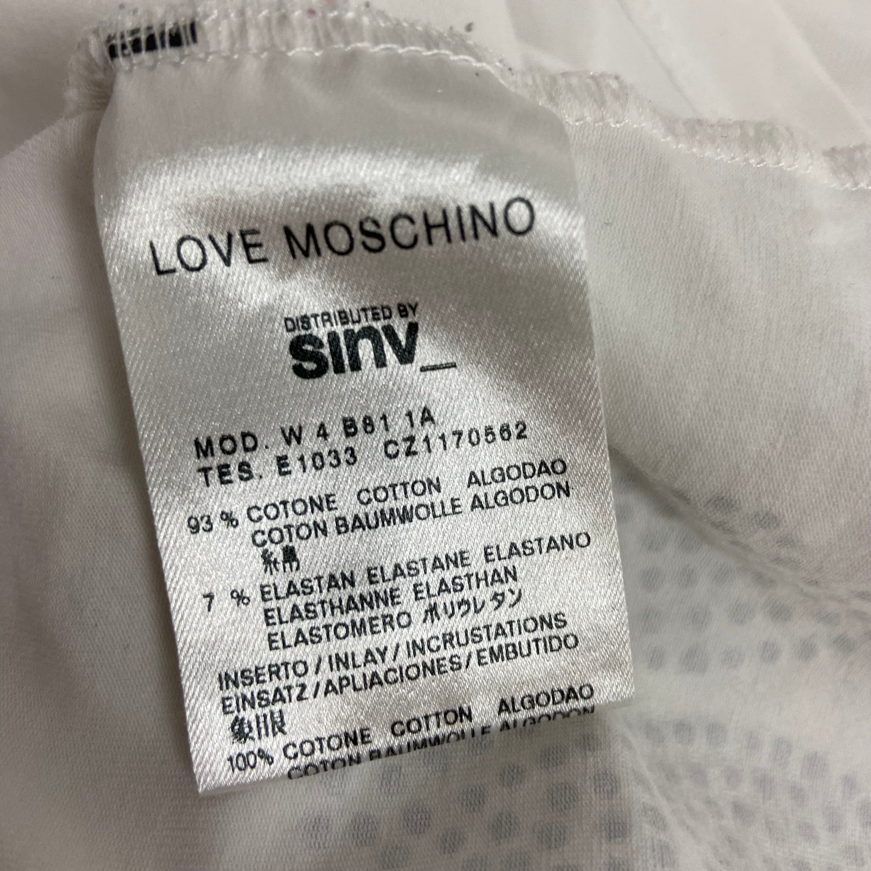 00s Love Moschino Embellished Long Sleeve Top - Size M - Funky Cat