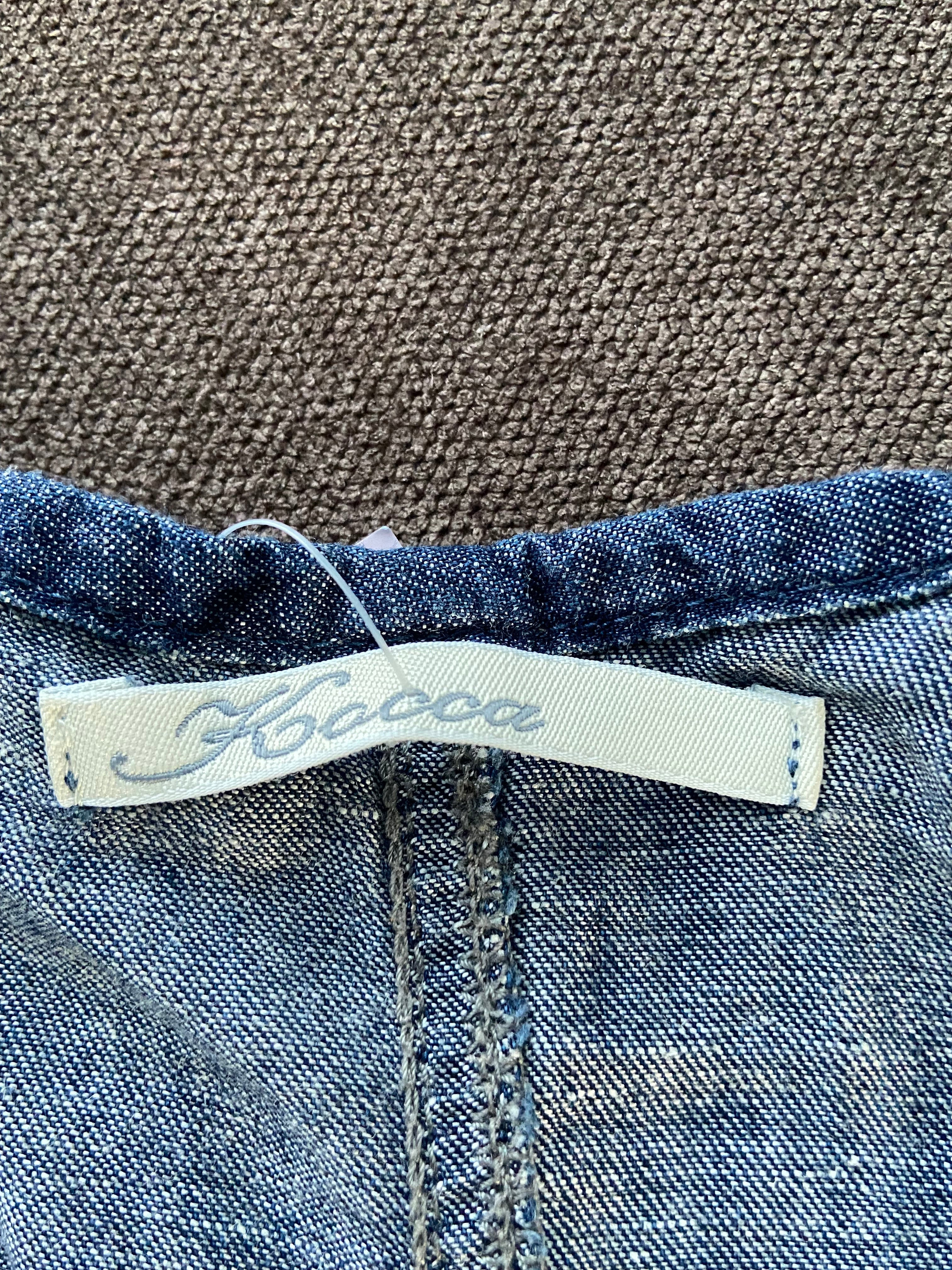 Vintage 00s Button Up Denim Dress - Size XS