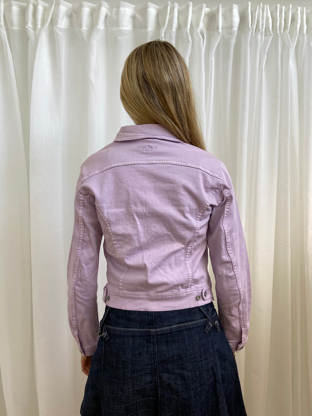 Vintage 00s Lilac Denim Jacket - Size XS/S