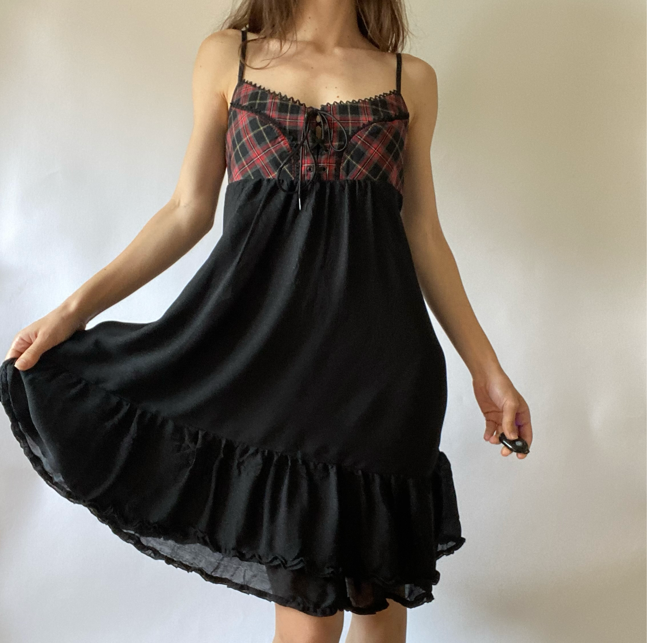 Cop Copine Asymmetric Lace Up Dress - Size L - Funky Cat