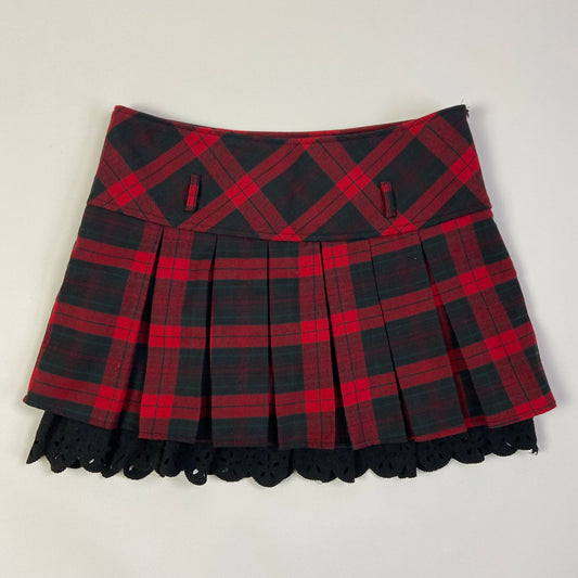 00s Plaid Mini Skirt - Size M