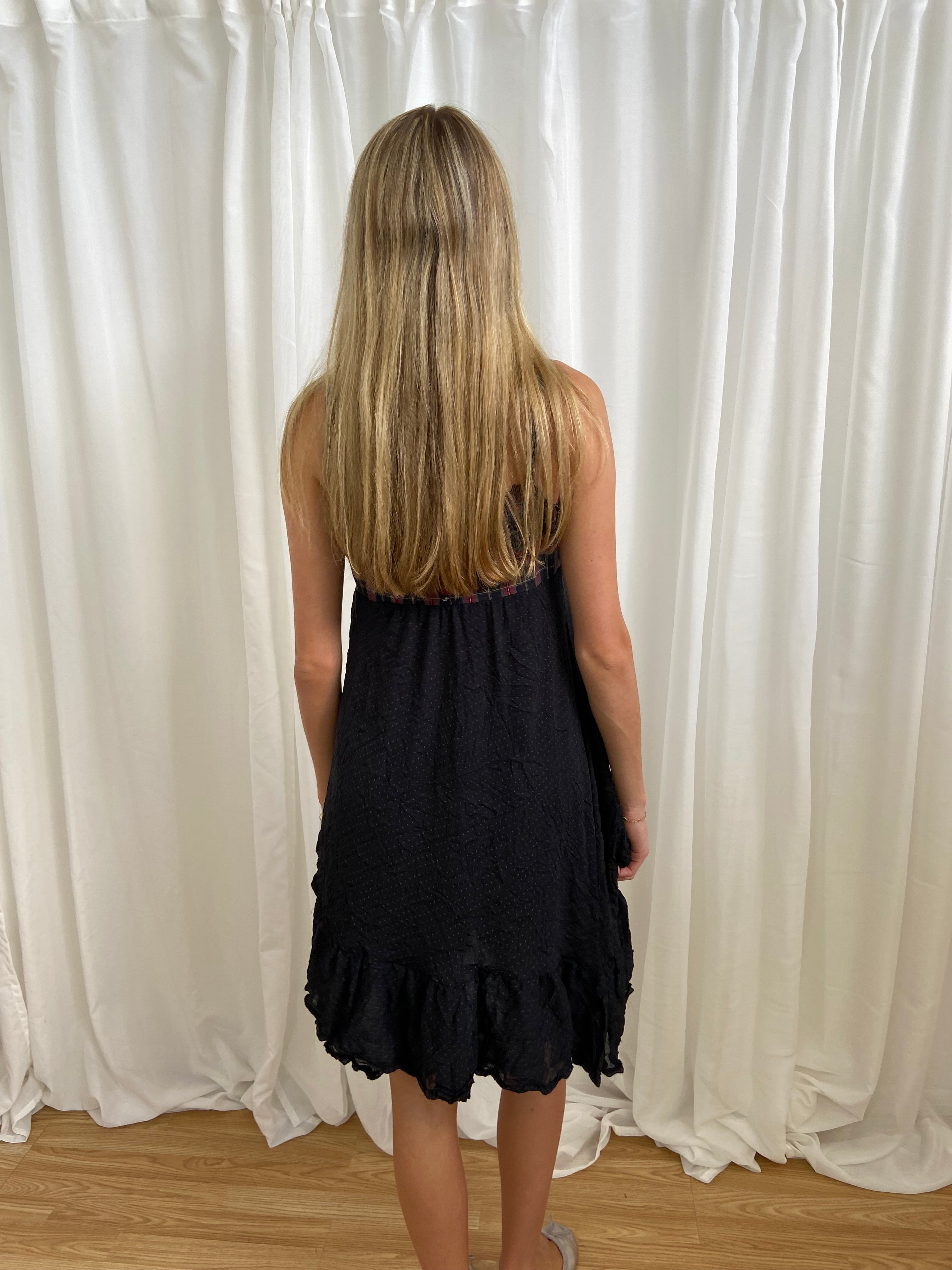 Cop Copine Checkered Polka Dot Dress - Size M/L