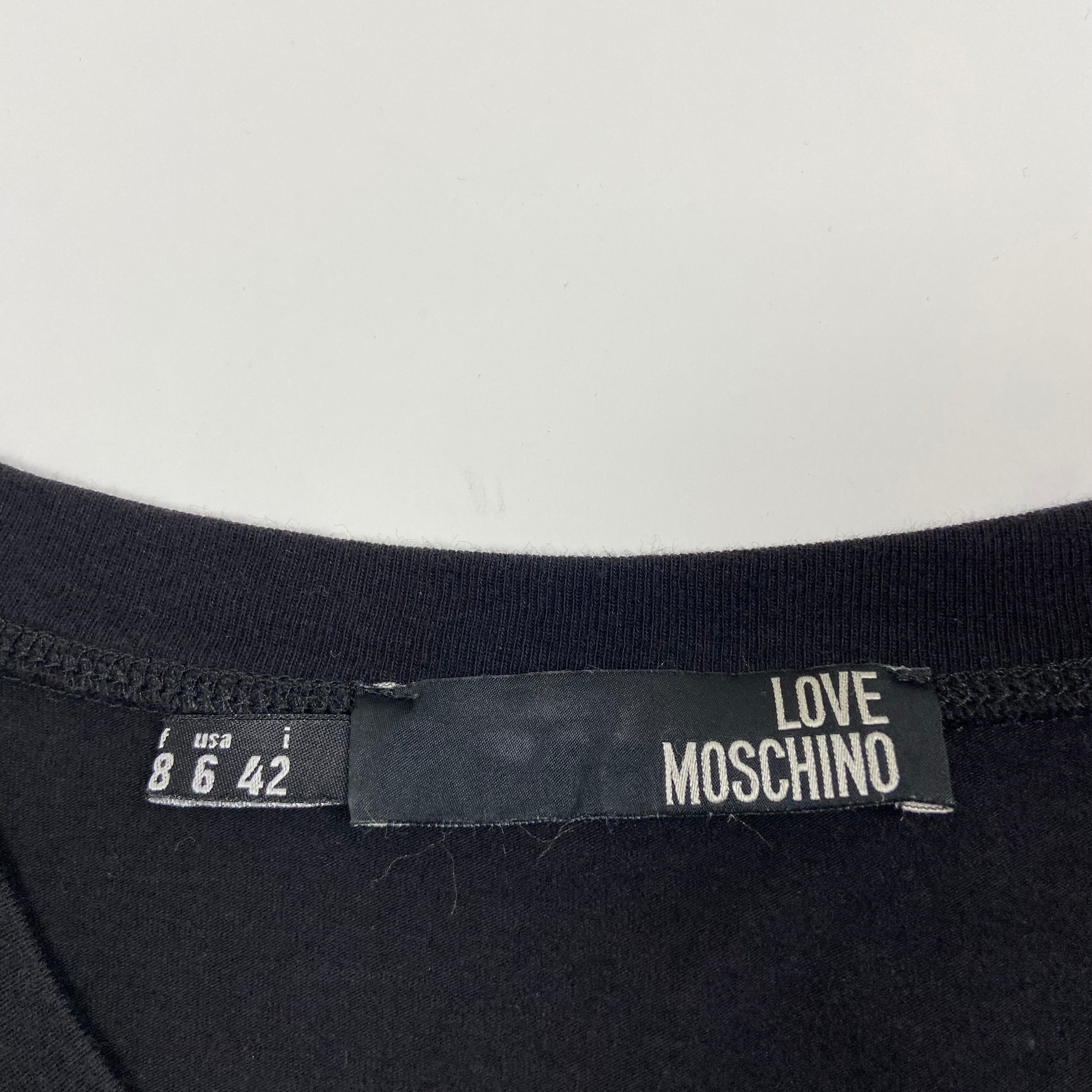 Love Moschino Graphic Long Sleeve Top - Size S/M - Funky Cat