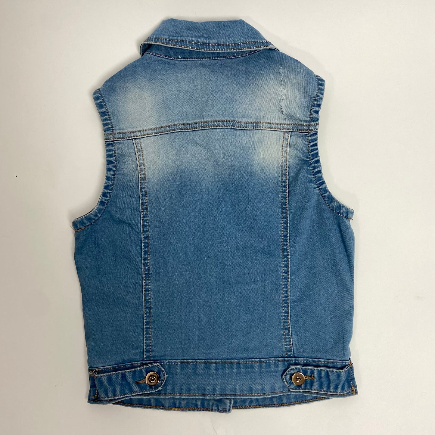 00s Rhinestone Embellished Denim Waistcoat - Size XS