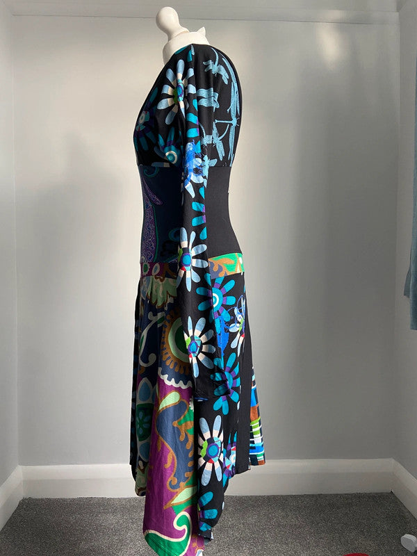 Vintage Desigual Asymmetric Dress - Size XS - Funky Cat