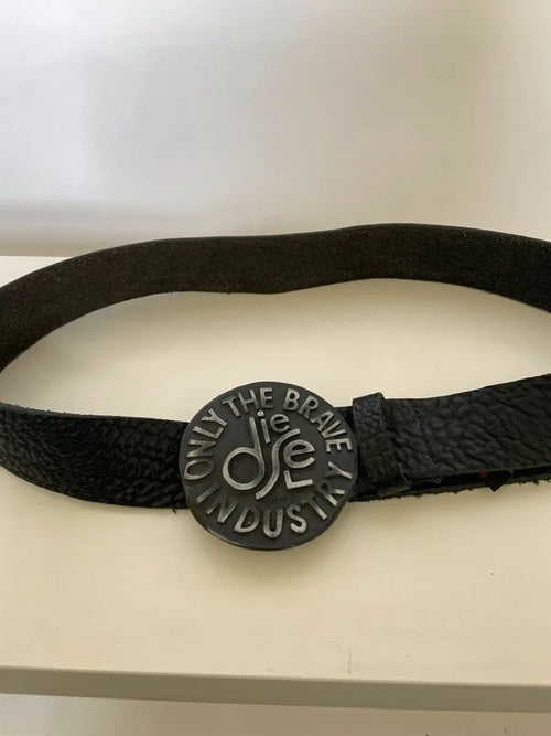 Vintage Diesel Leather Belt - Funky Cat