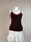 90s Brown Knit Cami - Size M/L - Funky Cat