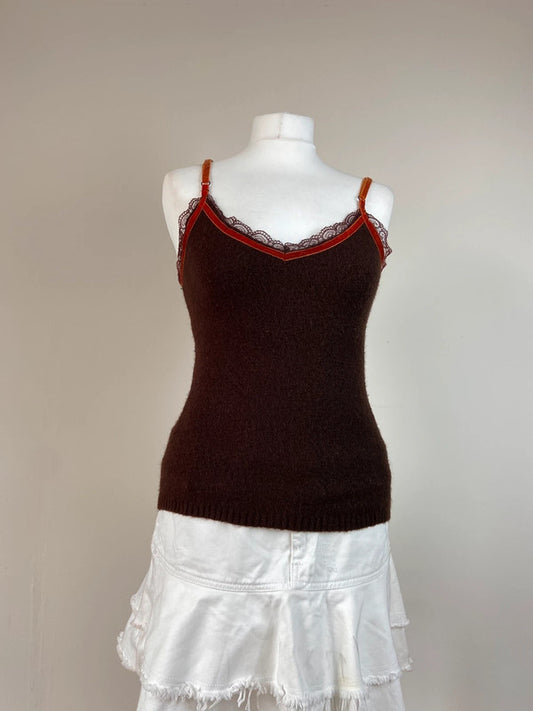 90s Brown Knit Cami - Size M/L