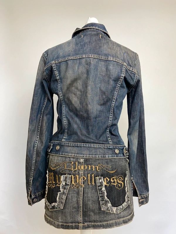 Vintage Y2K Denim Button Up Jacket - Size M