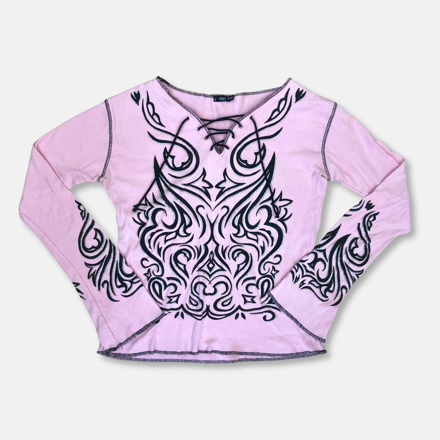 00s Graphic Top - size M - Funky Cat