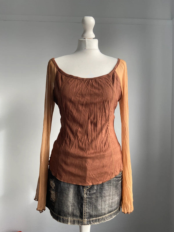 Vintage 00s Whimsical Top - Size M/L - Funky Cat