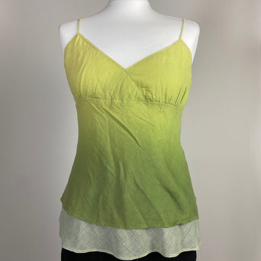 00s Lime Green Gradient Flowy Cami - Size S/M