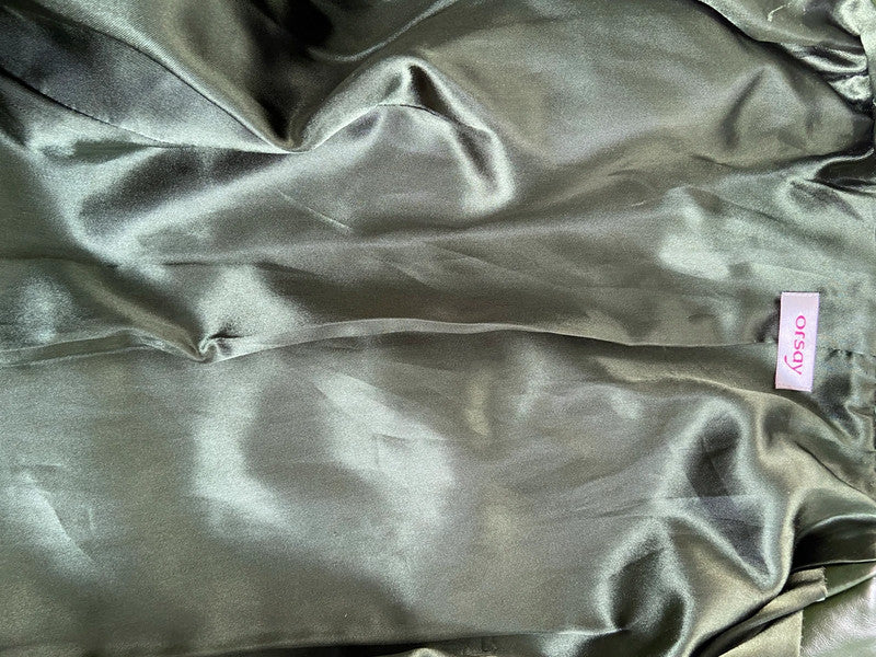 Vintage Green Leather Belted Trench Coat - Size M - Funky Cat