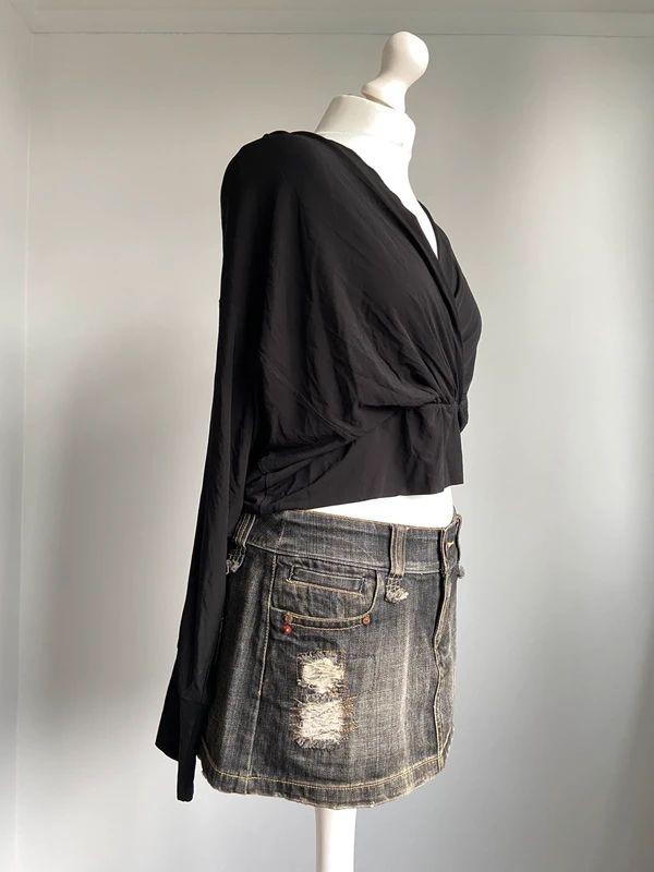 Vintage Italian Designer Batwing Top - Size L - Funky Cat