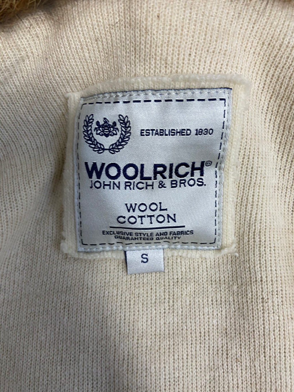 Woolrich Fur Trim Hooded Jumper - Size S - Funky Cat