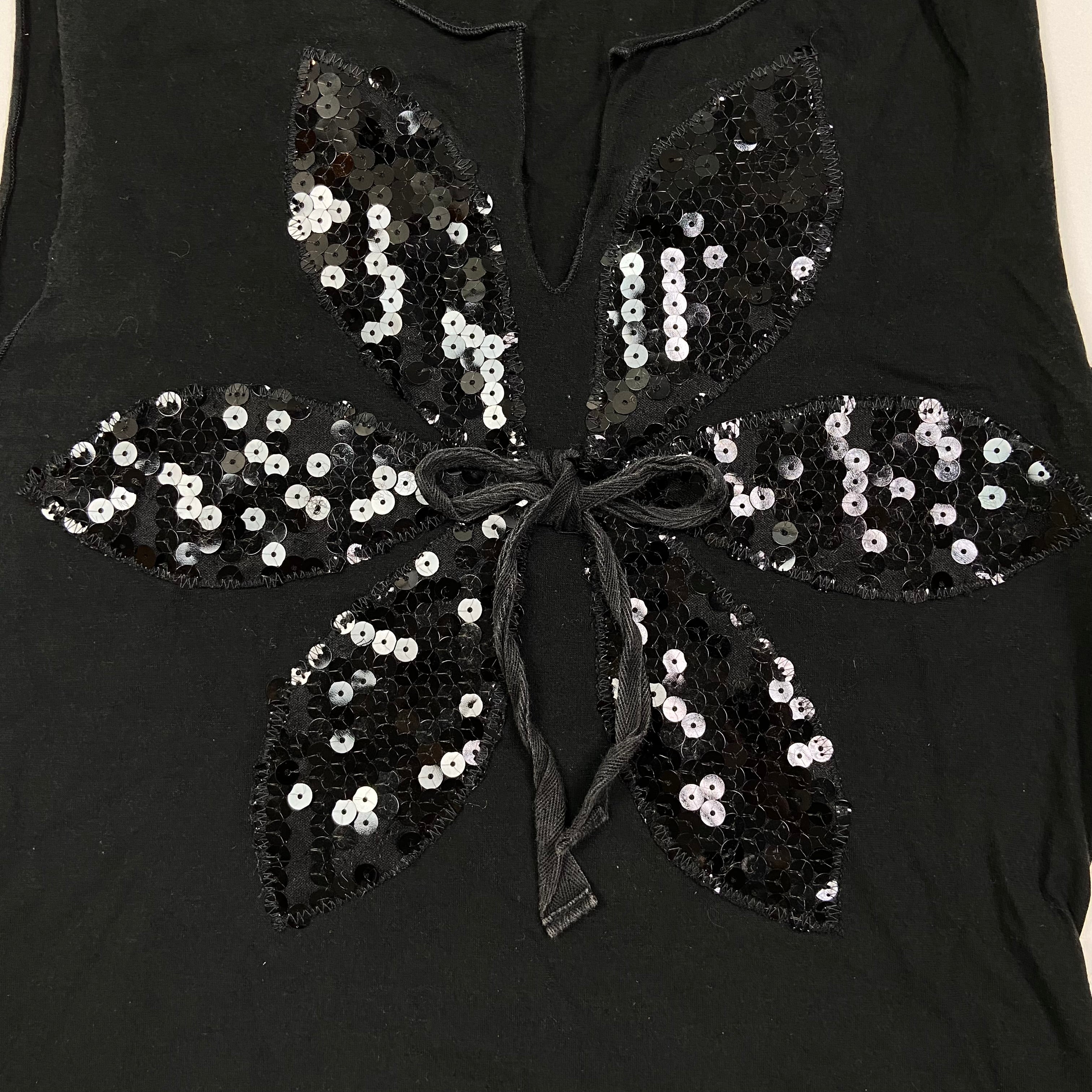 00s Sequin Flower Vest Top - Size S - Funky Cat