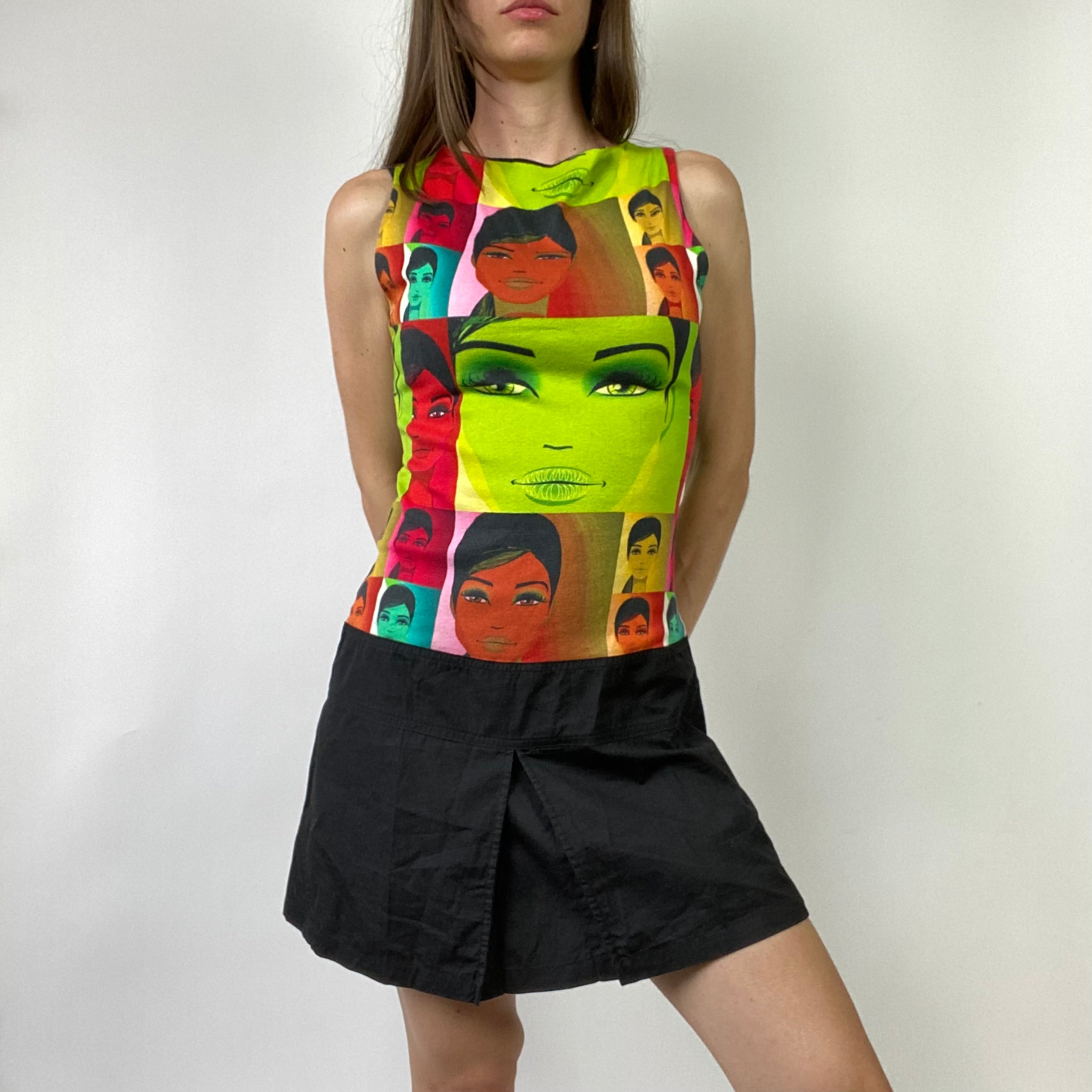 Custo Barcelona Graphic Mini Dress - Size XS - Funky Cat