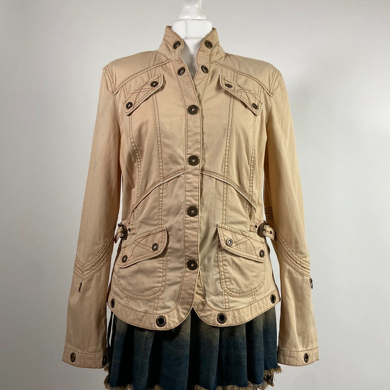 00s Utility Jacket With Buckles - Size L - Funky Cat