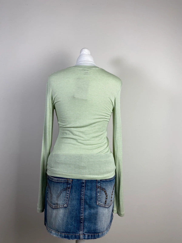 00s Striped Long Sleeve Top - Size M/L