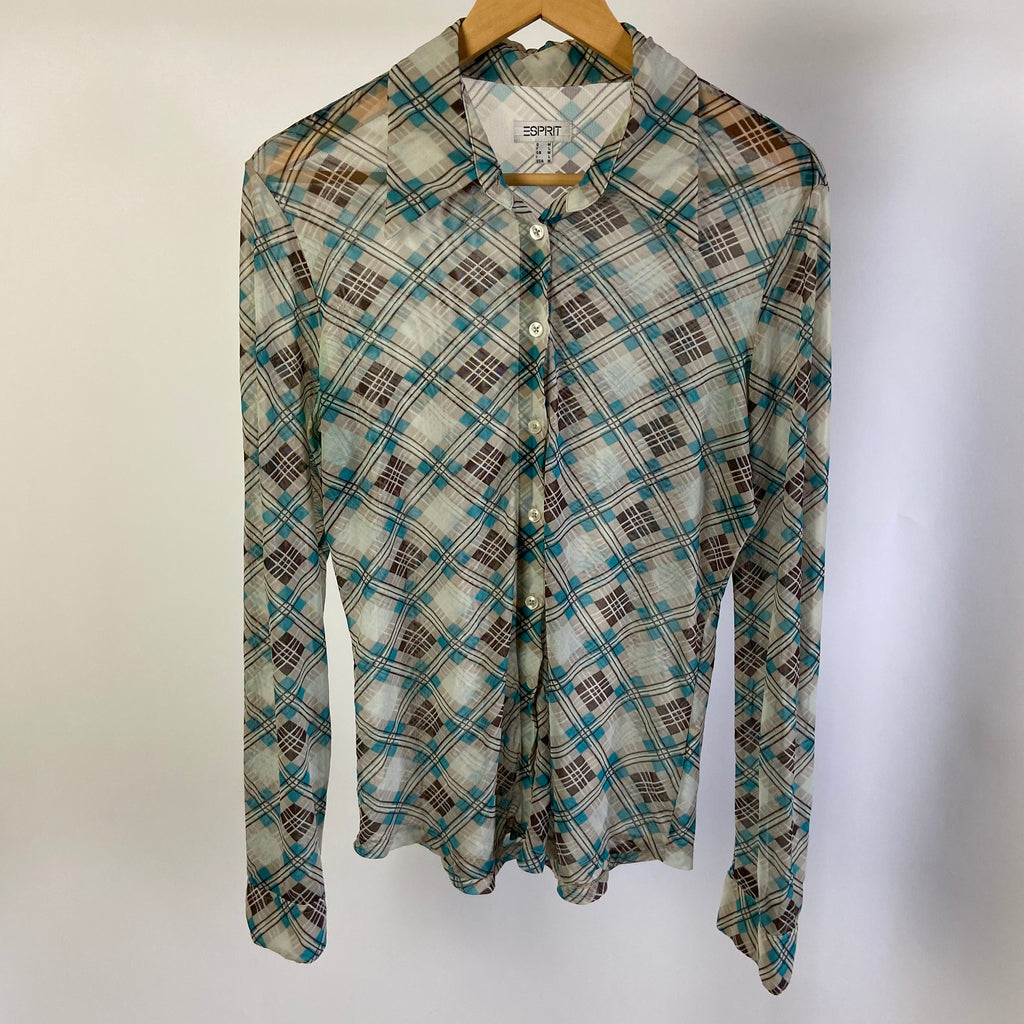 00s Mesh Shirt - Size M - Funky Cat