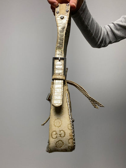 Vintage 00s Rhinestone Shoulder Bag - Funky Cat