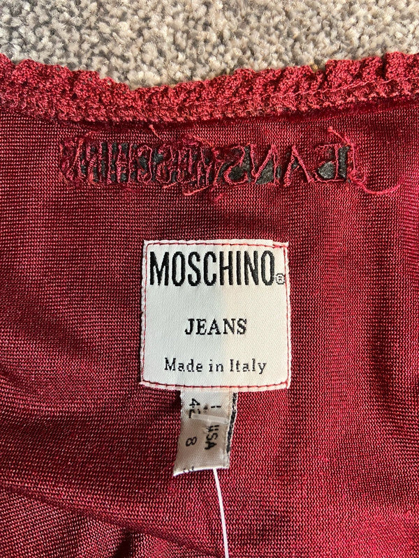 Moschino Velvet Whimsical Cami Top - Size M - Funky Cat