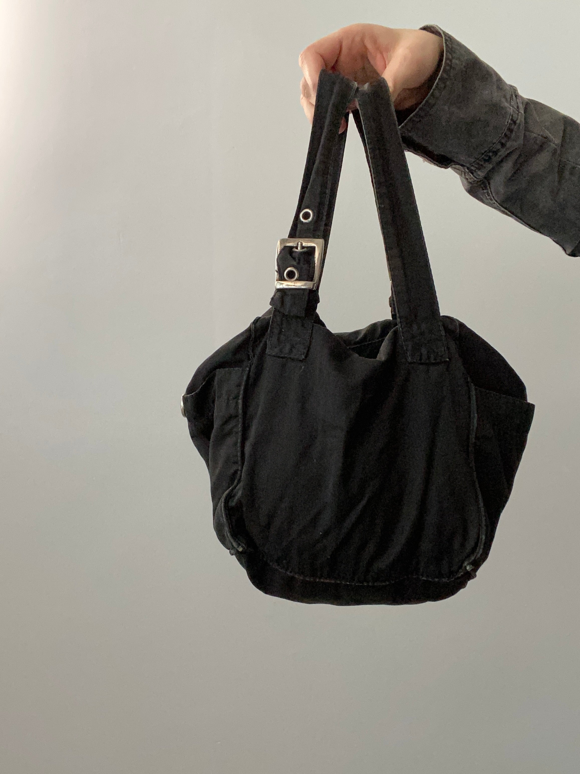 Vintage 00s Rhinestone Bucket Bag - Funky Cat
