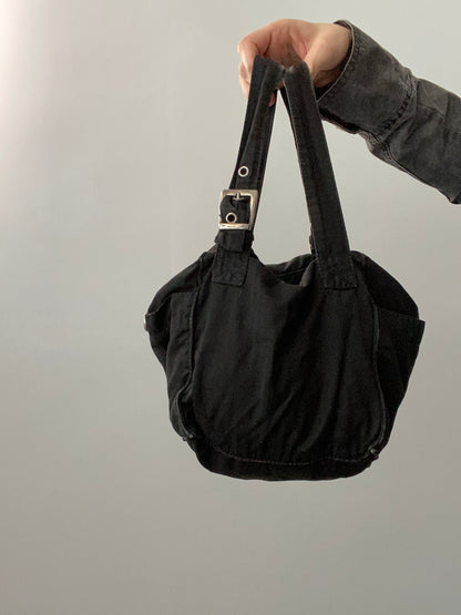 Vintage 00s Rhinestone Bucket Bag - Funky Cat