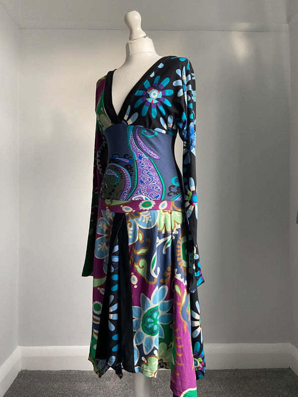 Vintage Desigual Asymmetric Dress - Size XS - Funky Cat