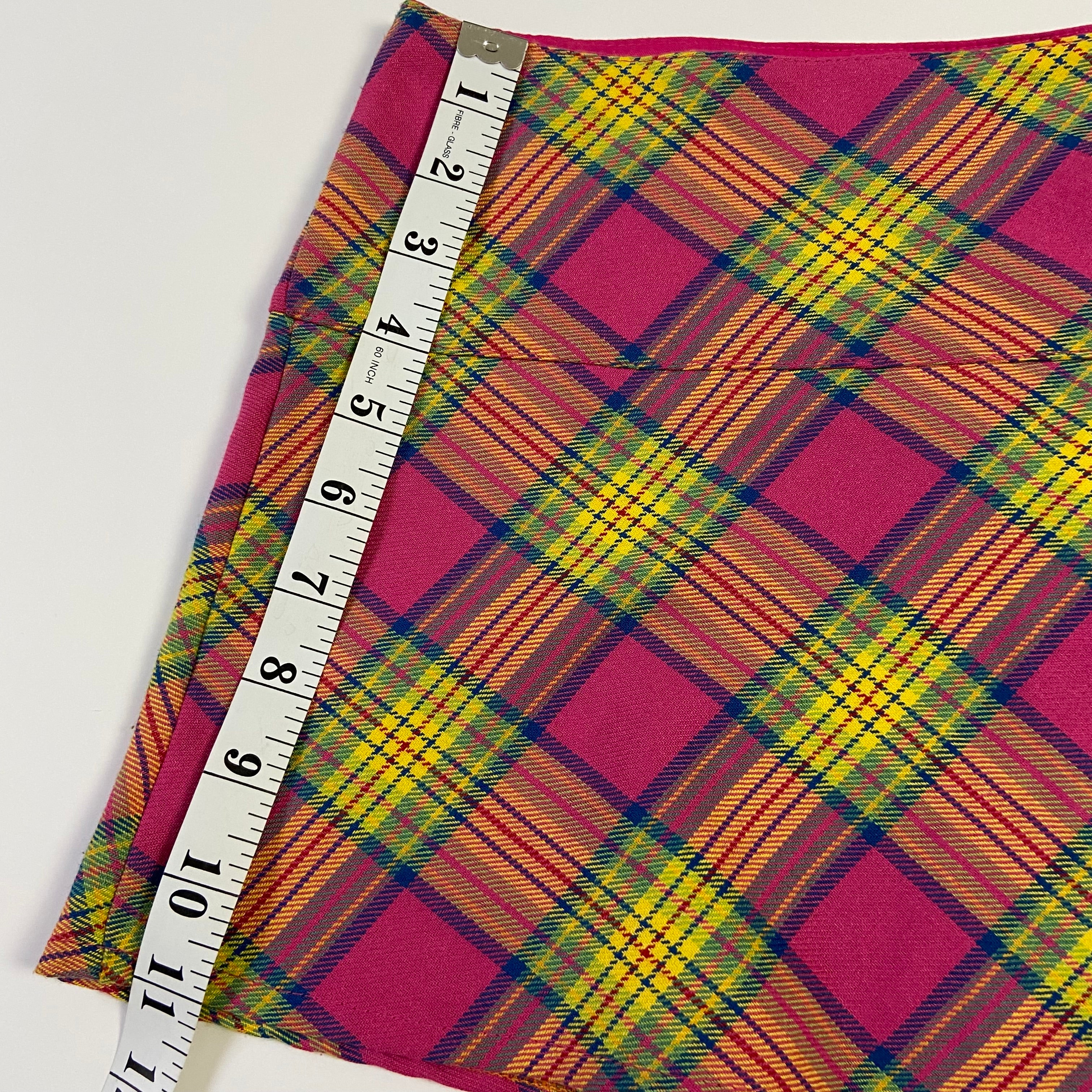 00s Asymmetrical Pleated Mini Skirt - Size S - Funky Cat