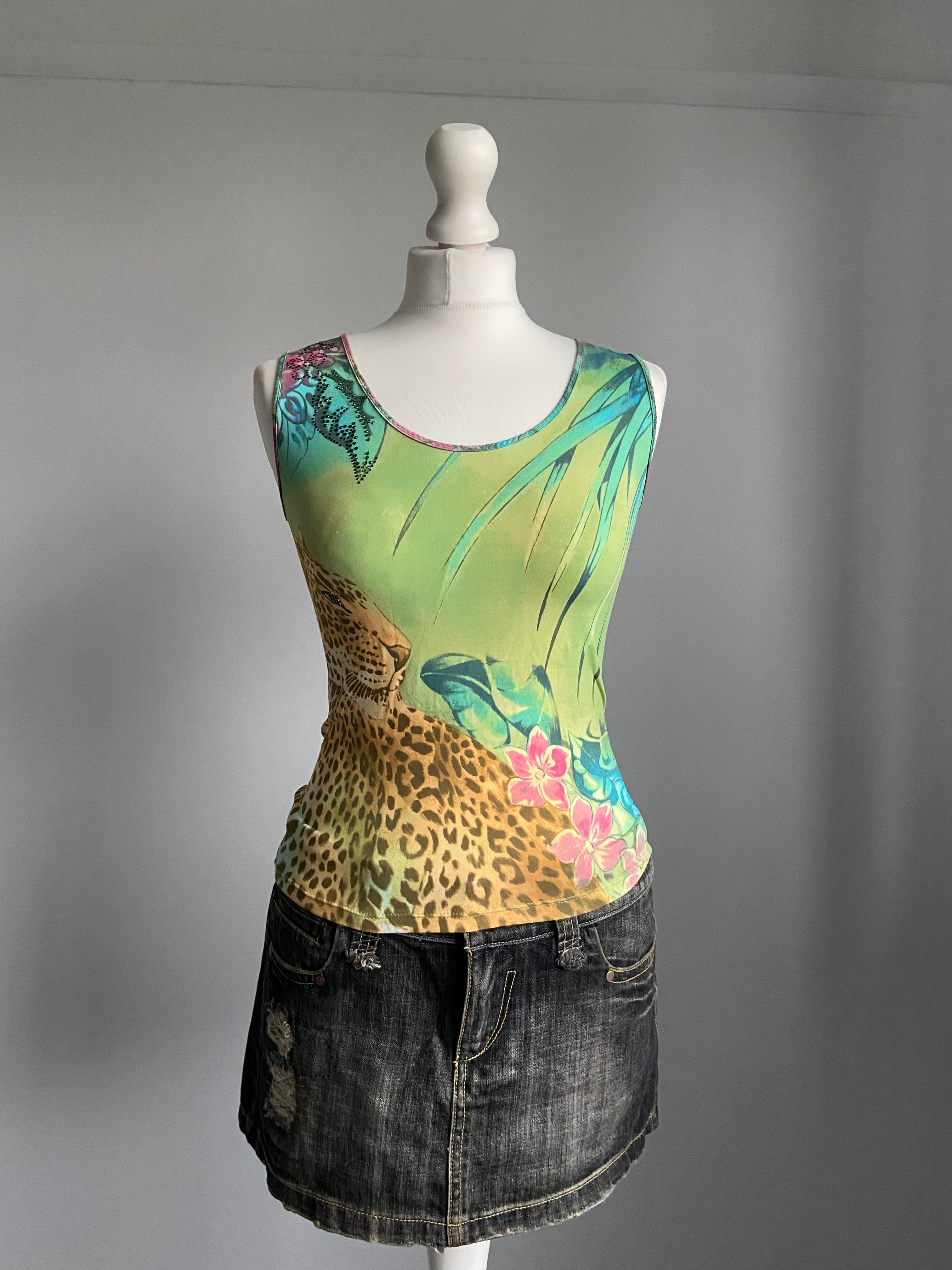 Blumarine Tiger Print Top - Size M - Funky Cat