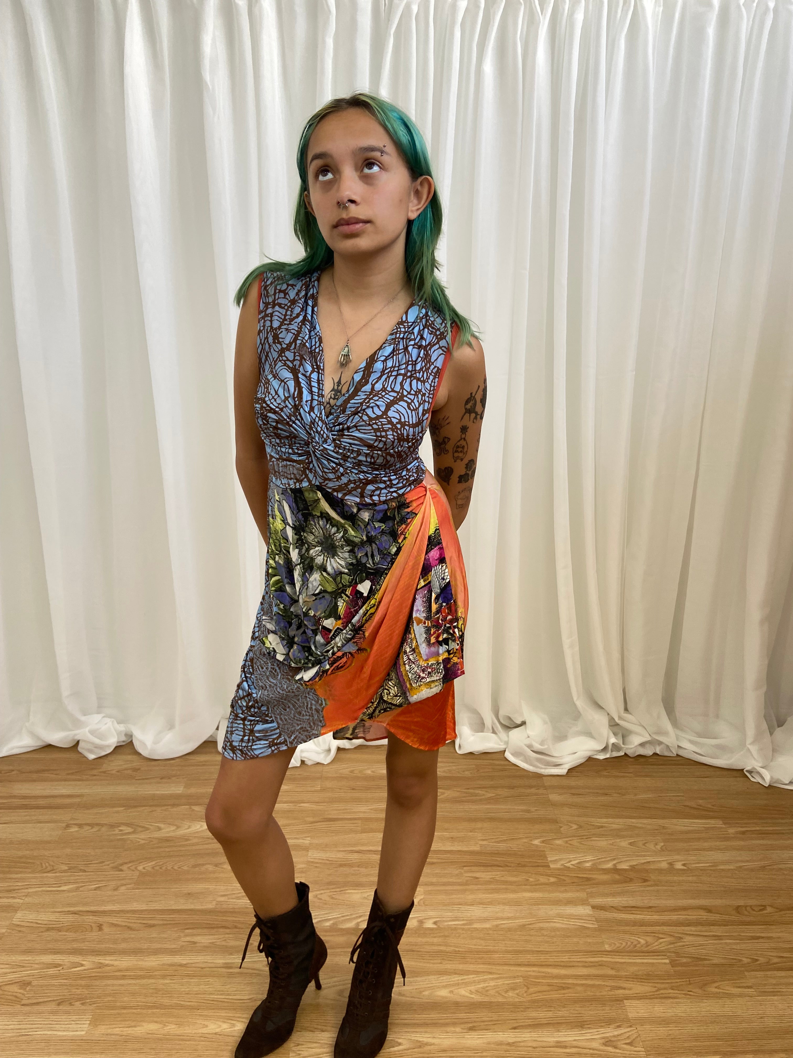 Save The Queen Funky Print Dress - Size XS/S