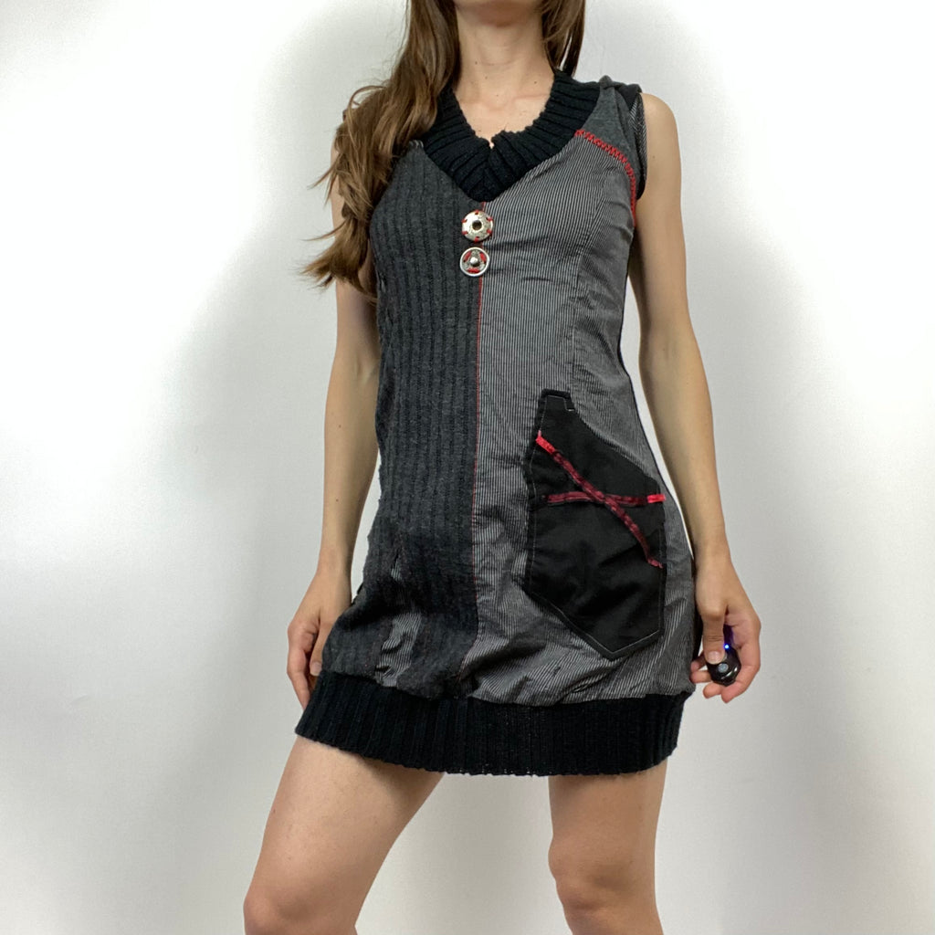 Archive Deconstructed Dress With Hoodie - Size S - Funky Cat