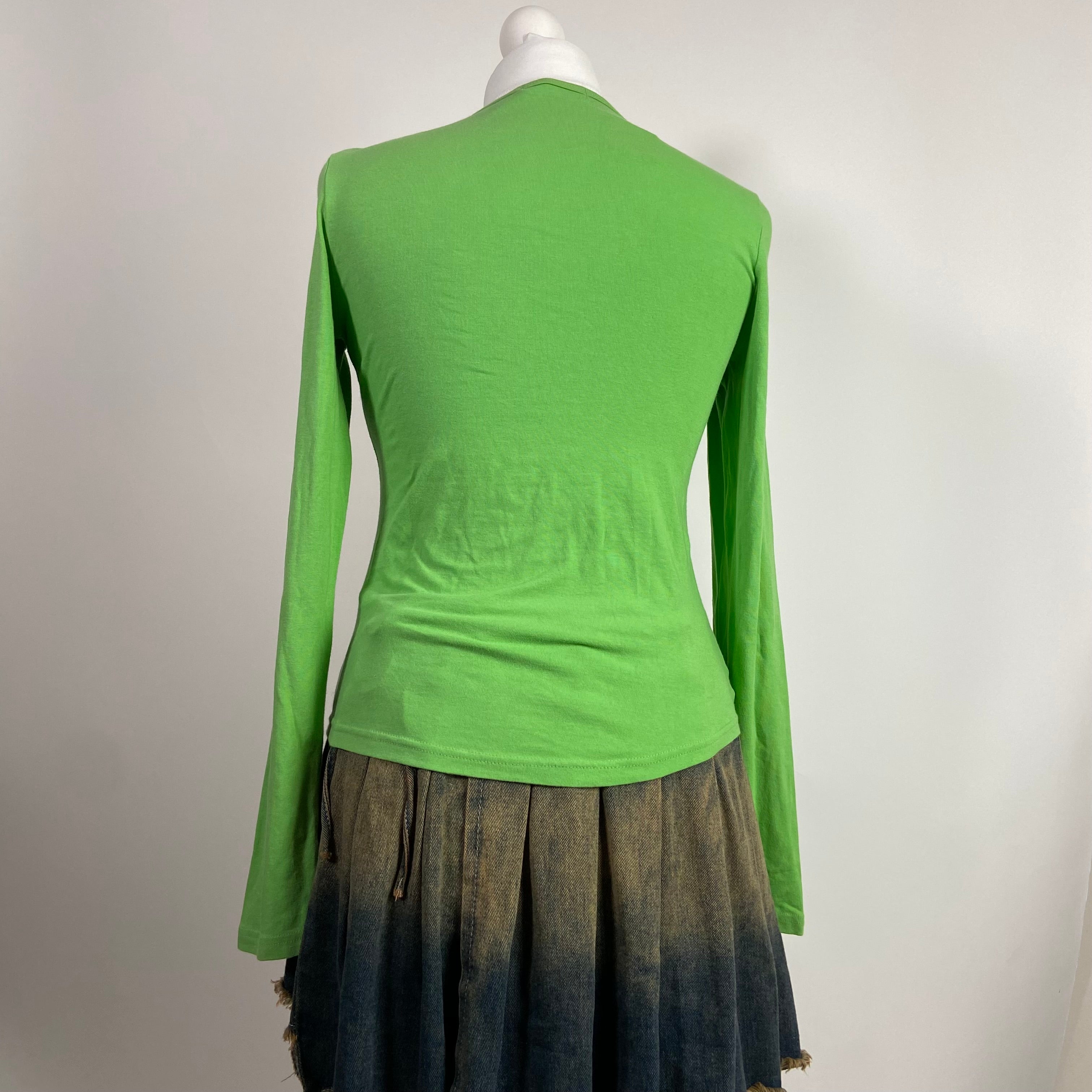 00s Embellished Long Sleeve Top - Size S/M - Funky Cat