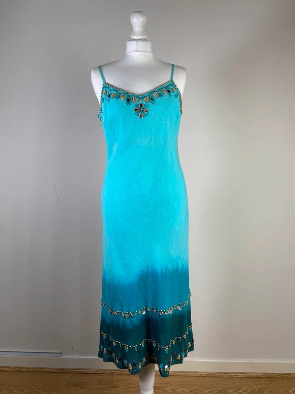 90s Embellished Beaded Dress - Size L - Funky Cat