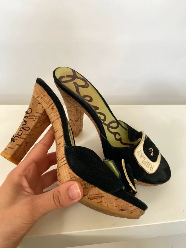 Vintage Buckle Platform Heels - Size 4 - Funky Cat