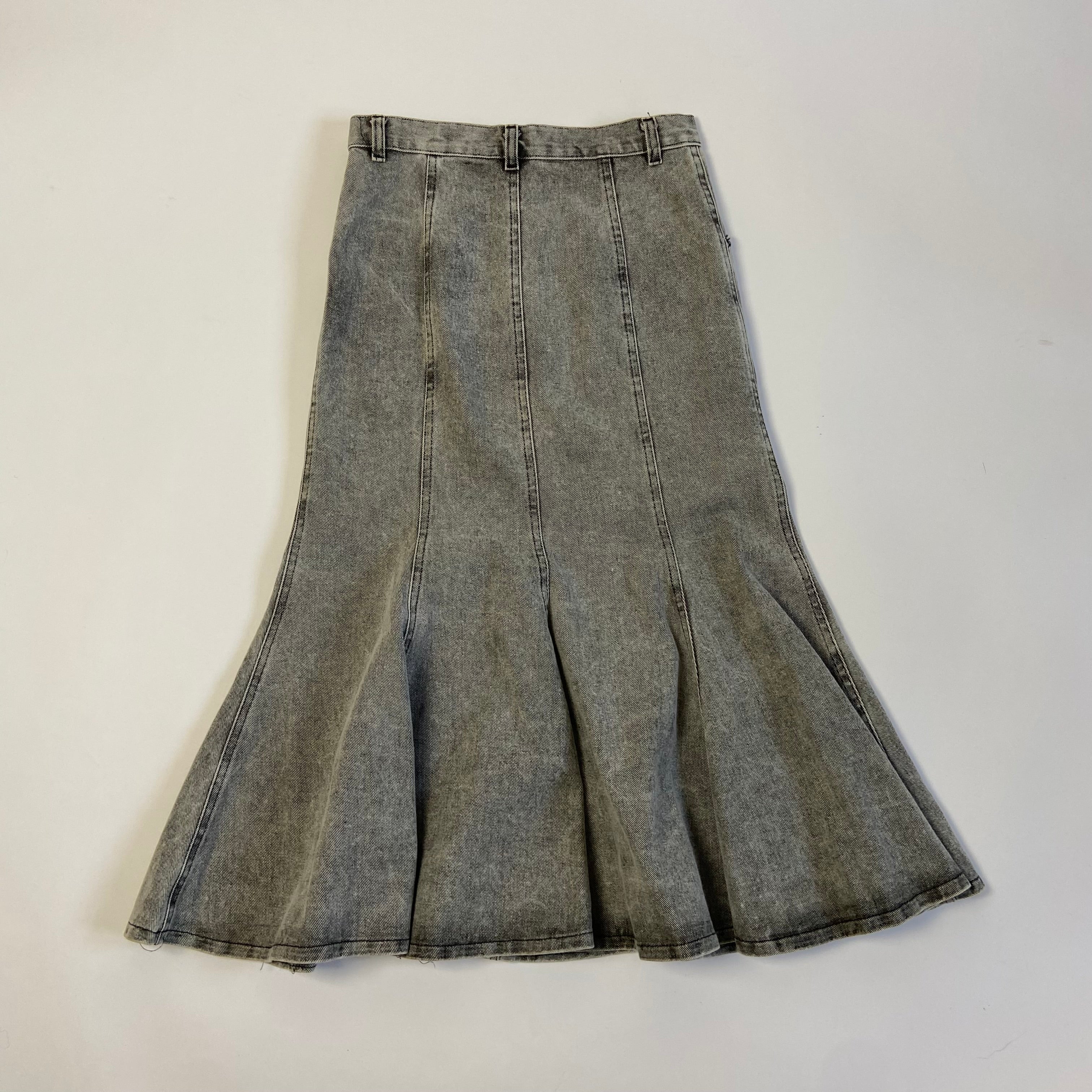 00s Fishtail Denim Skirt - Size 6/8 - Funky Cat