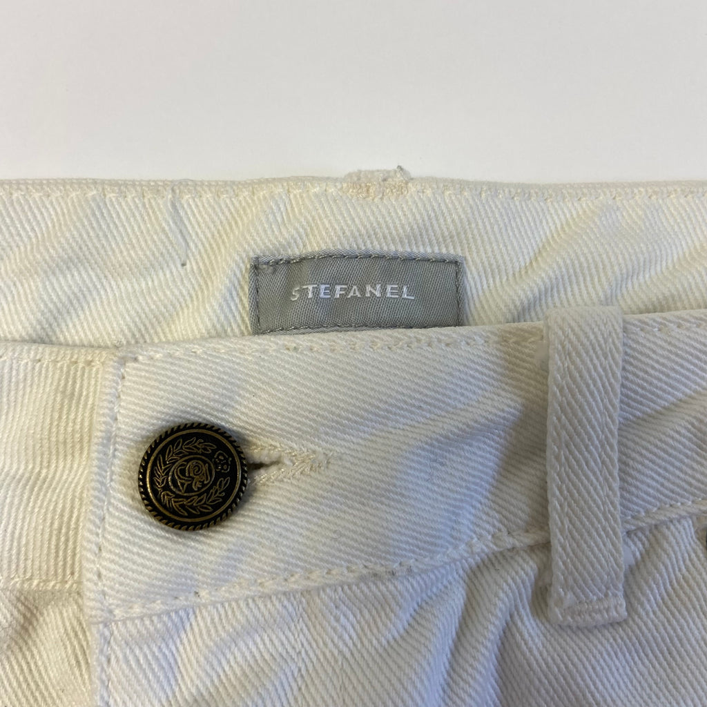 00s White Denim Mini Skirt - Size S/M - Funky Cat
