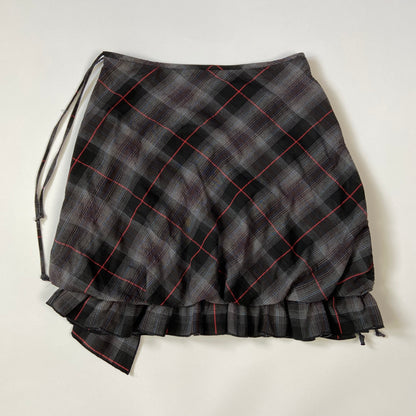 Cop Copine Plaid Ruffled Mini Skirt - Size XS