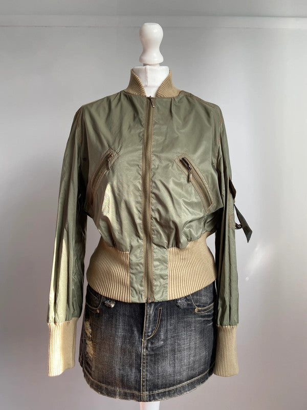 Vintage 00s Utility Bomber Jacket - Size M/L - Funky Cat