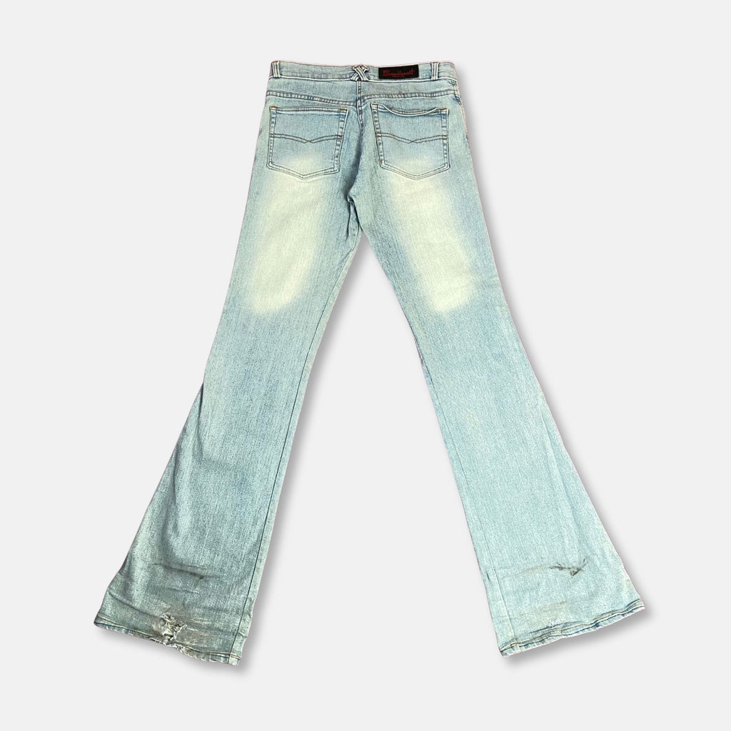 00s Low Rise Flared Jeans - Size S - Funky Cat