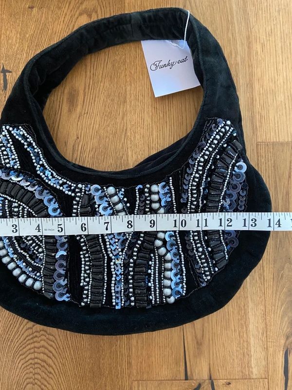 Vintage Whimsical Sequinned Velvet Bag