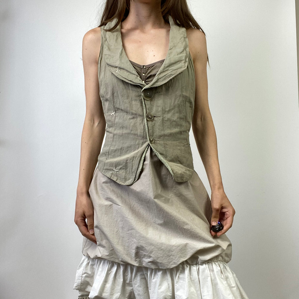 Cop Copine Button Up Waistcoat - Size S/M/L - Funky Cat