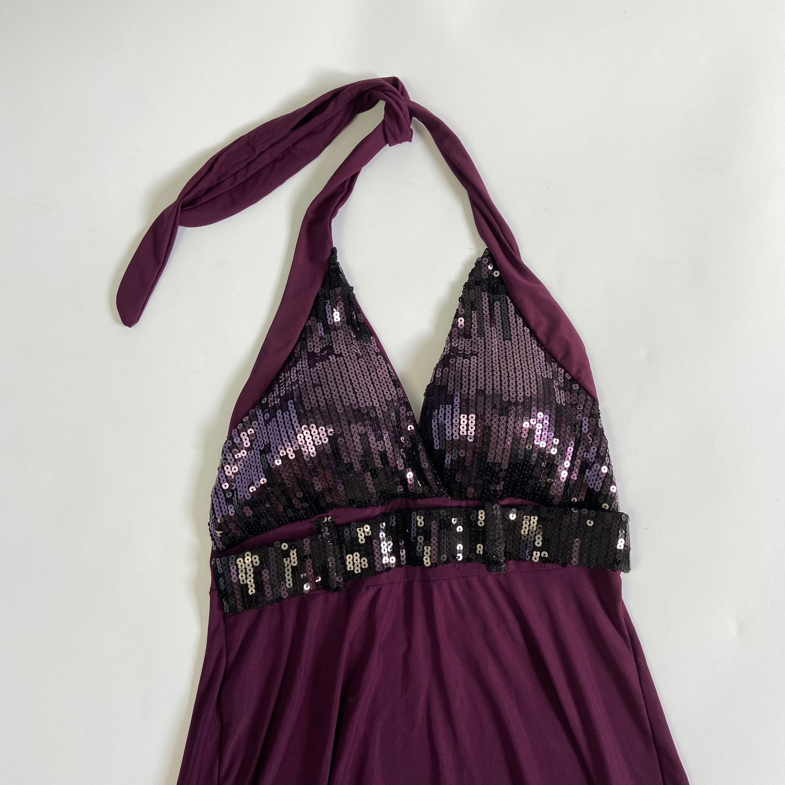 00s Sequin Halter Dress - Size XS/S - Funky Cat