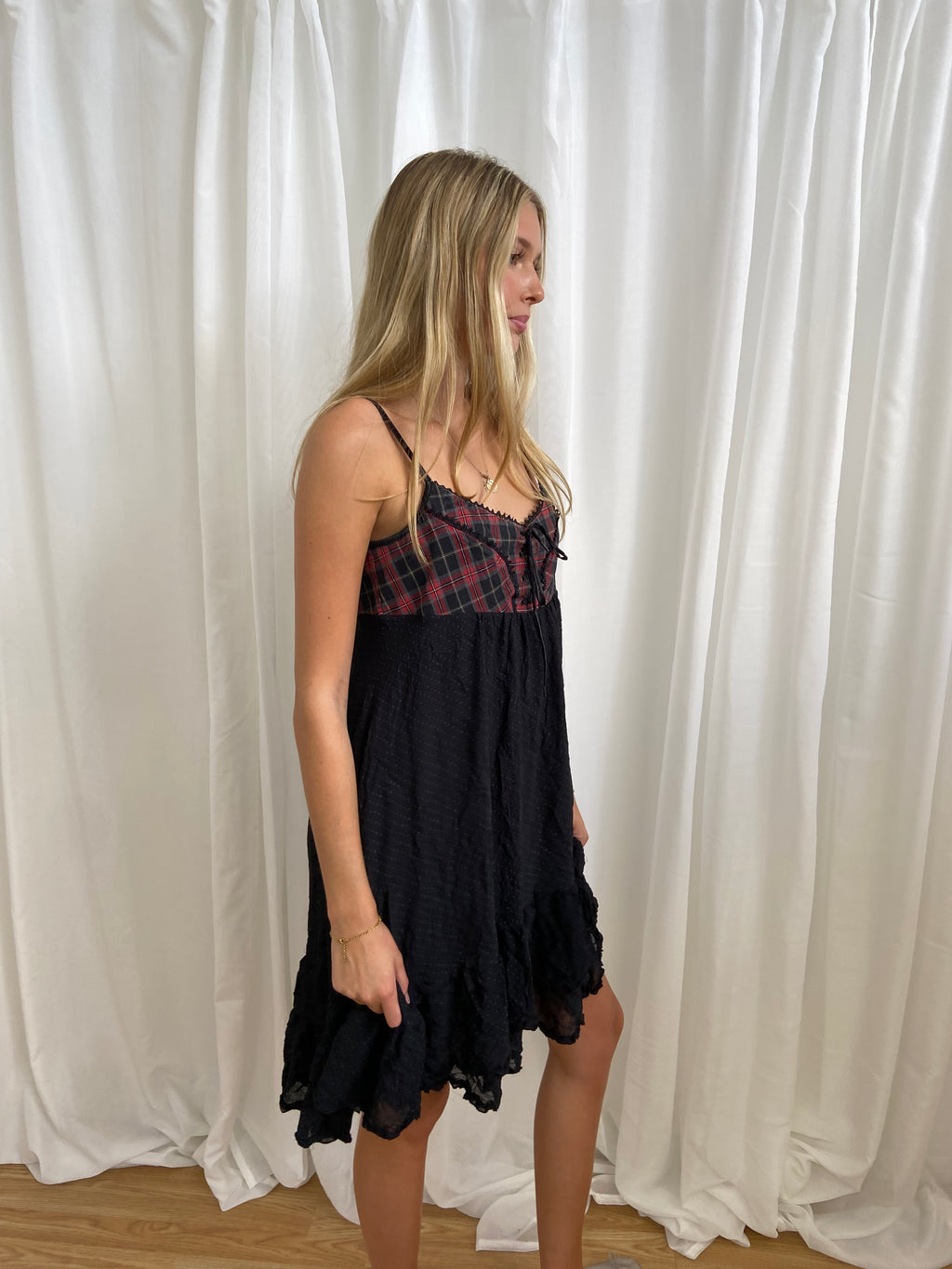 Cop Copine Checkered Polka Dot Dress - Size M/L